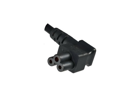 Netzkabel Europa CEE 7/7 90° auf C5 gewinkelt, 0,75mm², VDE, schwarz, Länge 3,00m